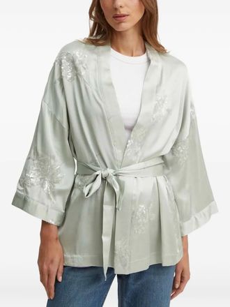 Sandro Ferrone Top in raso con paillettes - Grigio