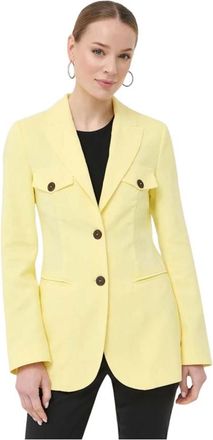 Beatrice .B Blazer met klepzakken en knoopsluiting - Dames - Blazers - Geel - M - Katoen - Jassen