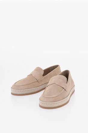Hogan Suede Penny Loafers With Rubber Sole size 39