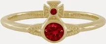 Vivienne Westwood London Orb Ring Gold-red-cz Gold-red-cz Unisex