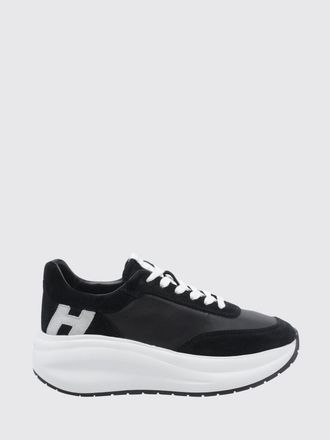 Hogan H696 Sneakers in Smooth Calfskin and Suede with Chunky Sole