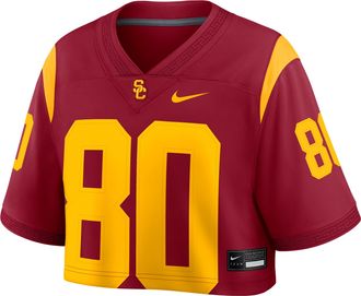 Nike USC Nike Womens Dri-FIT College Cropped Game Jersey in Red | NFCT08BFSCJ-8GT