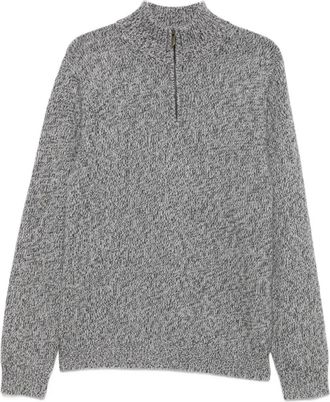 Eric Bompard Maglione Marl con zip - Grigio