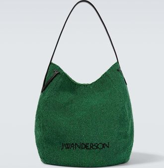 J.W.Anderson Borsa a spalla Bulb Small con perline e pelle