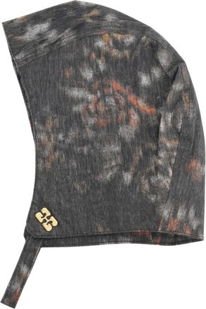 Ganni Black Printed Summer Hat