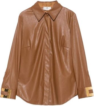 Elisabetta Franchi Shirt With Leather-Effect Texture