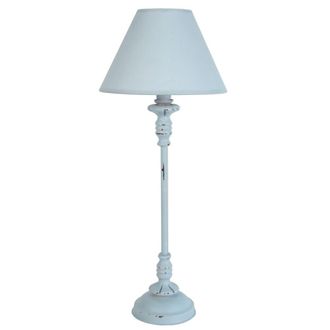 Tosel Lampe de chevet metal Alt.62cm azul Pantalla: gris