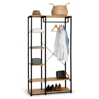 IDMarket Armadio Con Ripiani L. 90 Cm Detroit Industrial Design