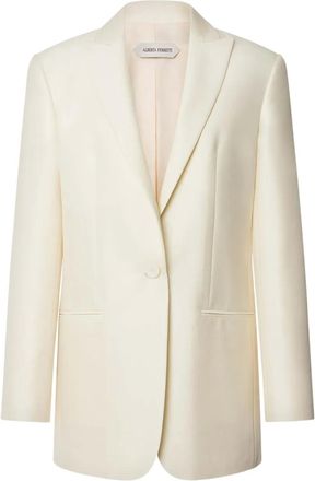 Alberta Ferretti Blazer sartoriale con revers - Bianco