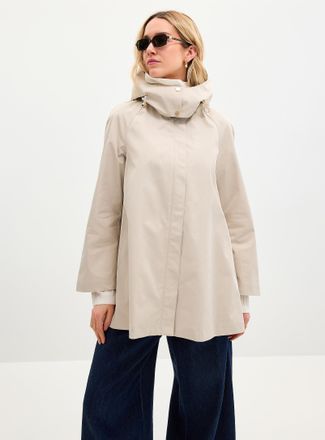 Soia & Kyo Womens Nalani removable hood trapeze raincoat