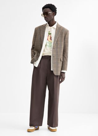 Djab Mens Double-pleat baggy chinos Loose fit Imported from Seoul