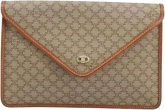 Celine Pre-owned Clutches, female, Beige, Size: ONE SIZE Pre-owned Canvas Clutch