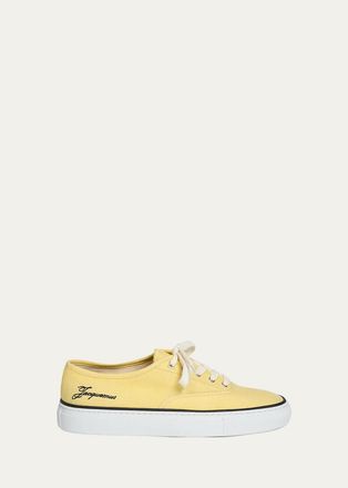 Jacquemus Les Fefe Canvas Low-Top Boat Sneakers