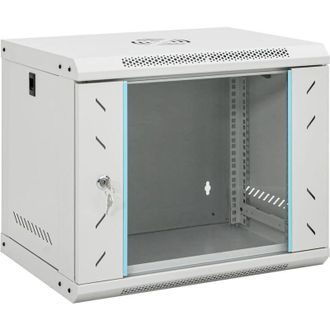 vidaXL Armadietto di Rete a Parete 9U da 19 IP20 53x40x45 cm - Vidaxl