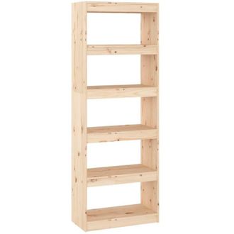 vidaXL Vidaxl - Libreria/Divisorio Grigio 60x30x167,5 cm in Massello di Pino