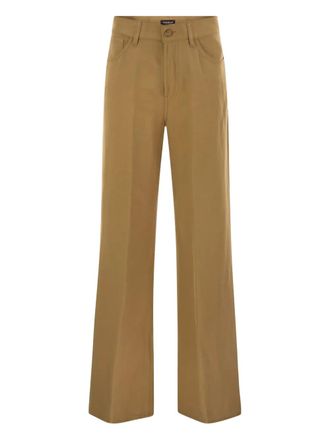 Dondup Amber five-pocket trousers - women - Viscose/Linen/Flax/Acetate/Viscose - 28 - Brown