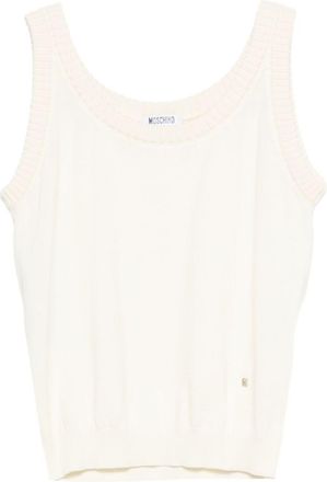 Moschino Beige Sleeveless Tie Top
