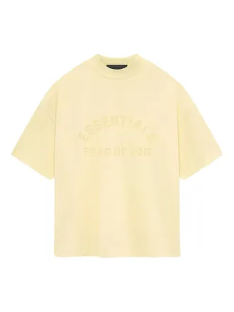 Fear of God T-shirt met geribbeld logo - Geel
