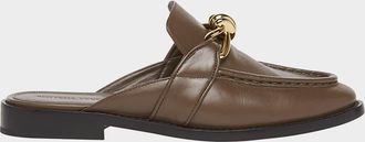 Bottega Veneta Astaire Knot Leather Loafer Mules