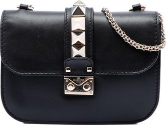Valentino Pre-owned Valentino Small Leather Rockstud Glam Lock Crossbody Ladies O6S931UJQTKKKUFU