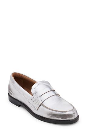 Golden Goose Jerry Penny Loafer in Silver at Nordstrom, Size 6Us