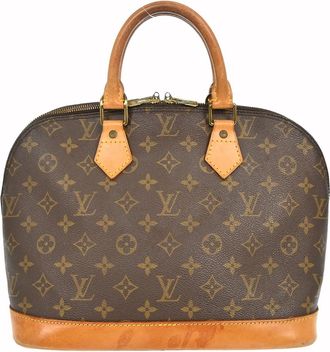 Louis Vuitton Alma Handbag Monogram Canvas Brown Canvas Handbag (Pre-Owned)