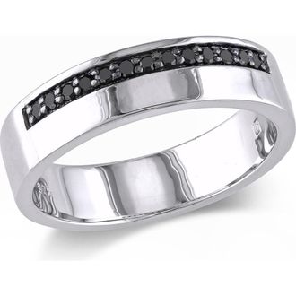 Delmar Mens Sterling Silver Black Diamond Ring - 0.20 ctw. at Nordstrom Rack, Size 10.5