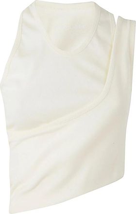 Low Classic Cr&egrave;me Hole Point Top - Dames - Tops zonder mouwen - Beige - M - Katoen - Tops