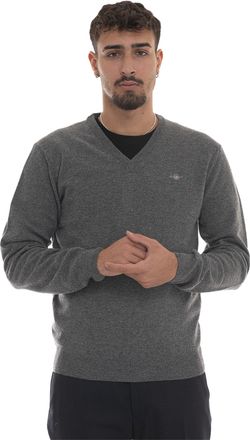GANT Pullover collo a V Grigio Gant Uomo