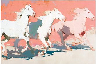 iCanvas Wild Horses Ii By Treechild Wall Art