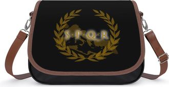 Generic SPQR Roman Empire Emblem Fashion Womens Crossbody Bags Novelty Handbag Shoulder Bag Purse