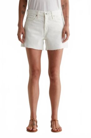 AG - Adriano Goldschmied Halle Raw Hem Shorts In Powder Destructed