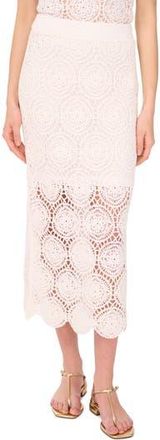 1.State Crochet Stitch Cotton Midi Skirt in Antique White at Nordstrom Rack, Size Large