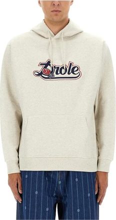 Dr&ocirc;le de Monsieur Jacquard Gebreide Ronde Hals Trui - Heren - Sweatshirts & Hoodies - Grijs - Maat: XL