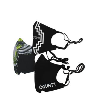 Marcelo Burlon Uomos Maschera in tessuto multicolore