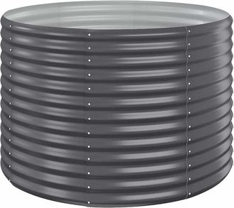 vidaXL Vidaxl - Jardinera Arriate Acero Galvanizado Antracita 100x100x68cm