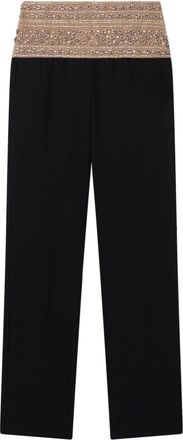 Stella McCartney crystal-embellished wool trousers - women - Wool - 42 - Black