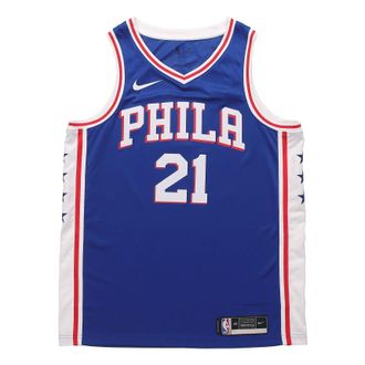 Nike NBA Swingman Jersey Basketball Sports SW Fan Edition Philadelphia 76ers 21 Blue CW3678-495