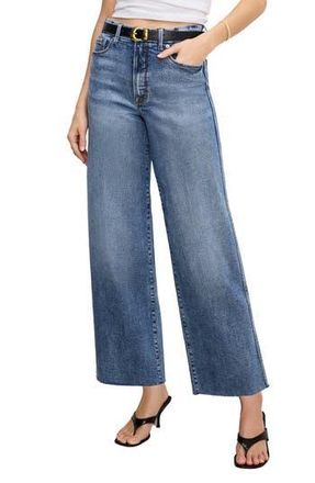 Good American Good Skate Ankle Wide Leg Jeans in Indigo978 at Nordstrom Rack, Size 18