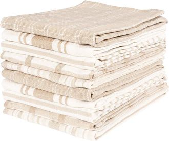KAF Home Kaf Home Assorted Flat Kitchen Towels Set Of 10