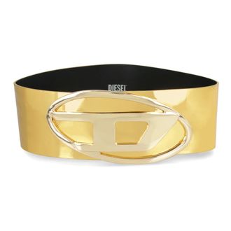 Diesel Belts, female, Yellow, Size: 75 CM B-1dr Metallic Leather Belt