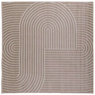 vidaXL Alfombras De &Aacute;rea Cuadrado Palmeras Beige 240 X 240 Cm Vidaxl