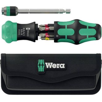 Wera Set di cacciaviti a bussola Wera Kraftform Kompakt 25 RA-R con custodia, 6 pezzi, con inserti e manico ergonomico