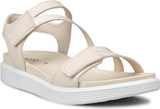 Ecco Soft Three Strap Sandal in Limestone/Limestone at Nordstrom, Size 7-7.5Us