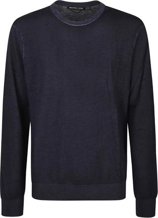 Michael Kors Round-neck Truien - Heren - Ronde hals truien - Blauw - S - Truien & Vesten