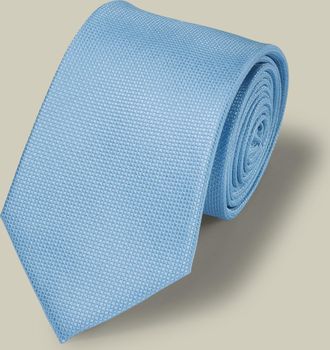 CHARLES TYRWHITT Silk Textured Tie - Sky Blue Size OSFA by Charles Tyrwhitt
