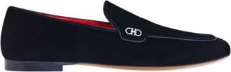 Ferragamo Giordano Frame Velvet Loafer, Size 10.5 EE