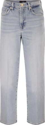 7 For All Mankind Vaqueros tobilleros rectos con lavado claro Stovepipe de 7 For All Mankind