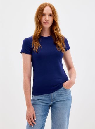 Contemporaine Womens Plain fitted crew-neck T-shirt