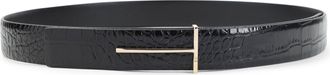 Tom Ford Black Calf Leather Belt-Donna